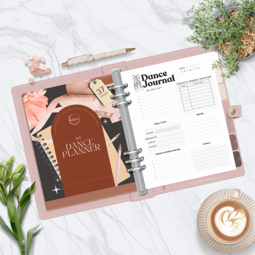 Dance Student Yearly Planner (Mocha Brown)
