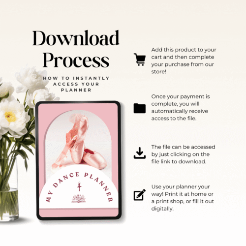 Dance Student Yearly Planner (Ballet Pink) - Image 3