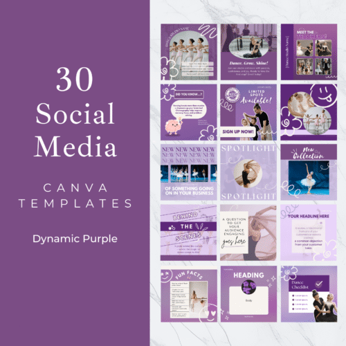 30 Dynamic Purple Dance Studio Social Media Posts - Image 2